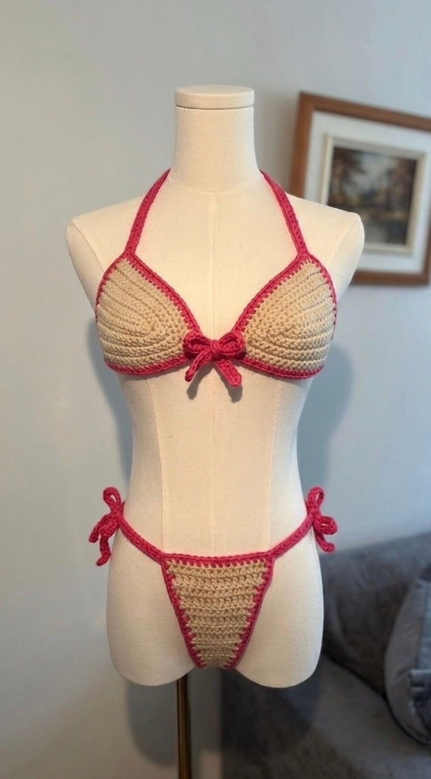 Duchess Bikini - Beige & Red