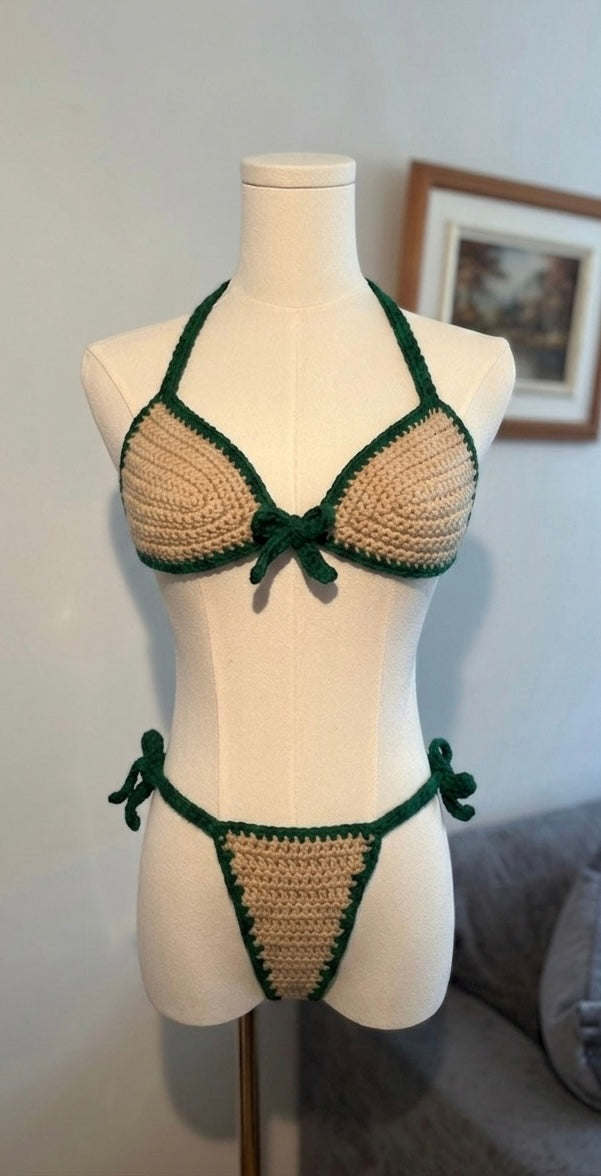 Duchess Bikini - Beige & Red