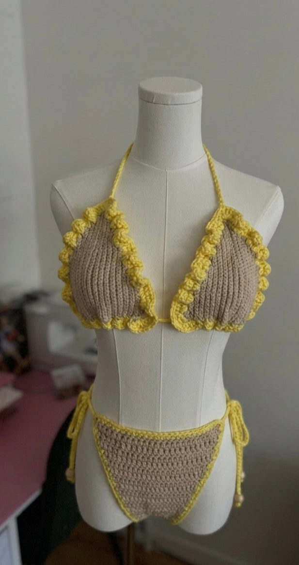 Duchess Bikini - Beige & Orange