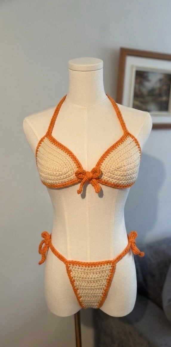Duchess Bikini - Beige & Red