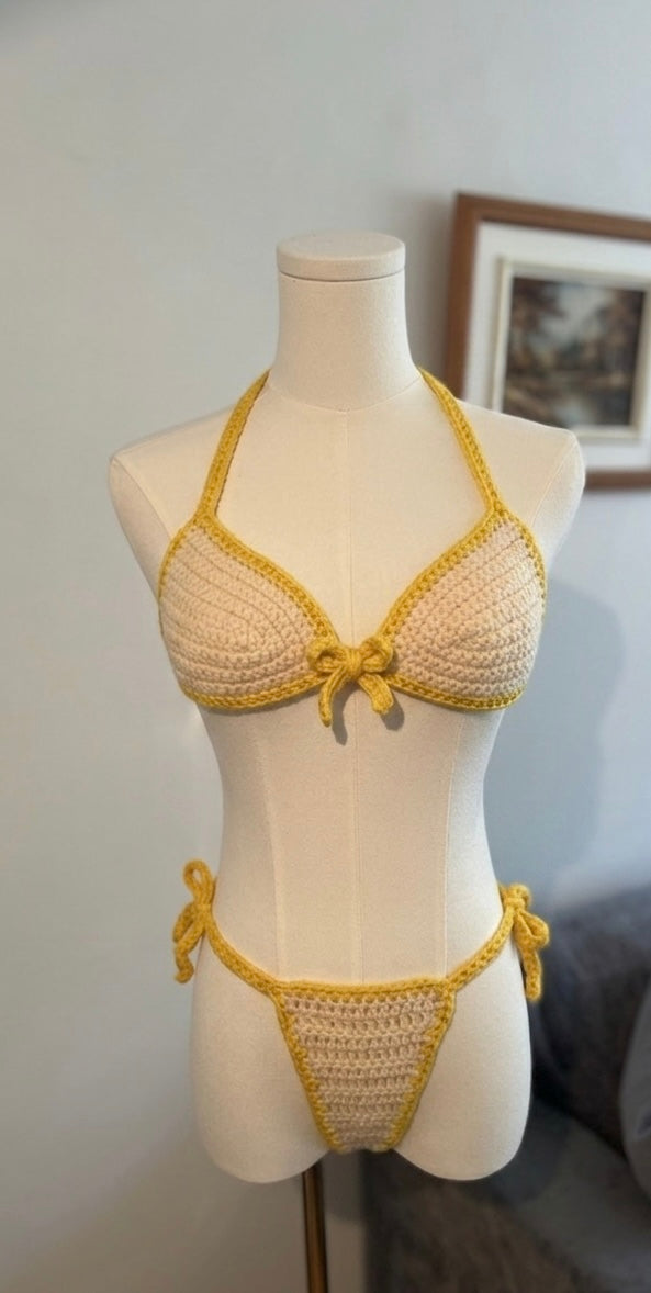 Duchess Bikini - Beige & Red