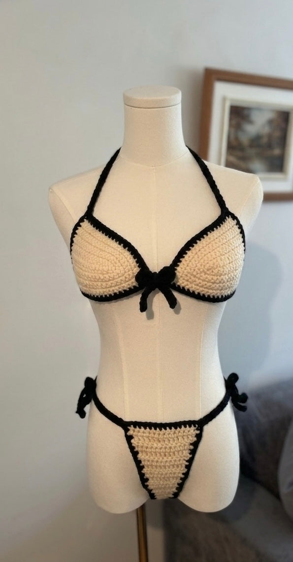Duchess Bikini - Beige & Red