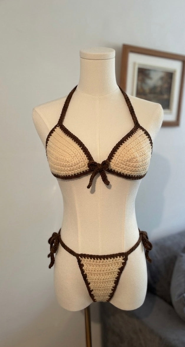 Duchess Bikini - Beige & Red