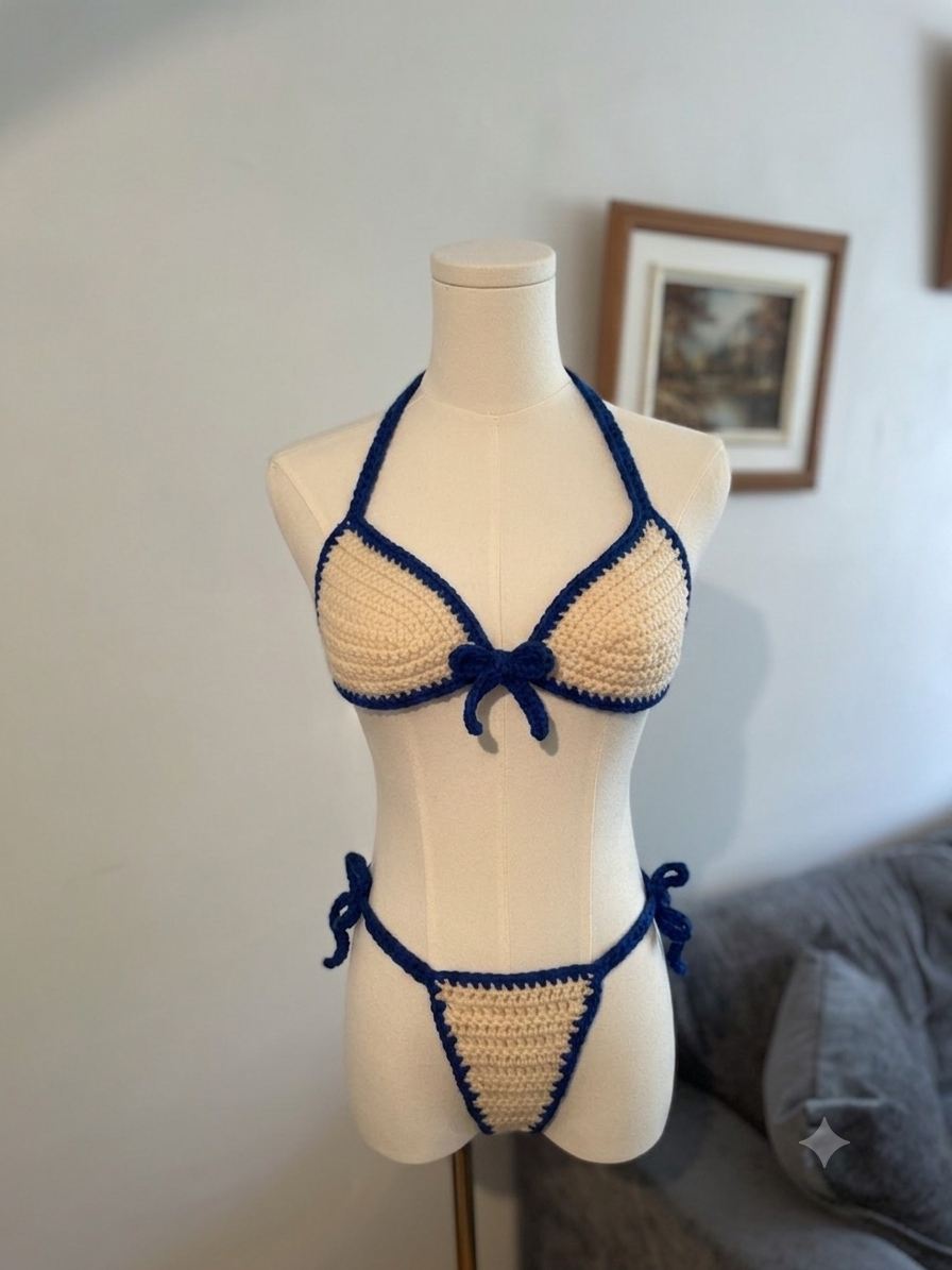 Duchess Bikini - Beige & Red