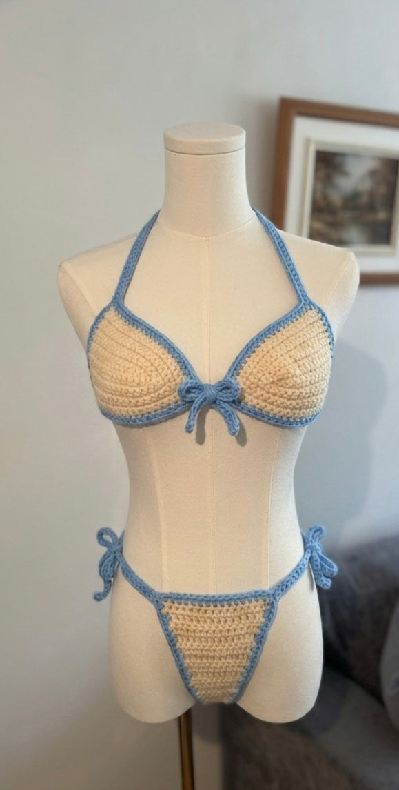 Duchess Bikini - Beige & Red