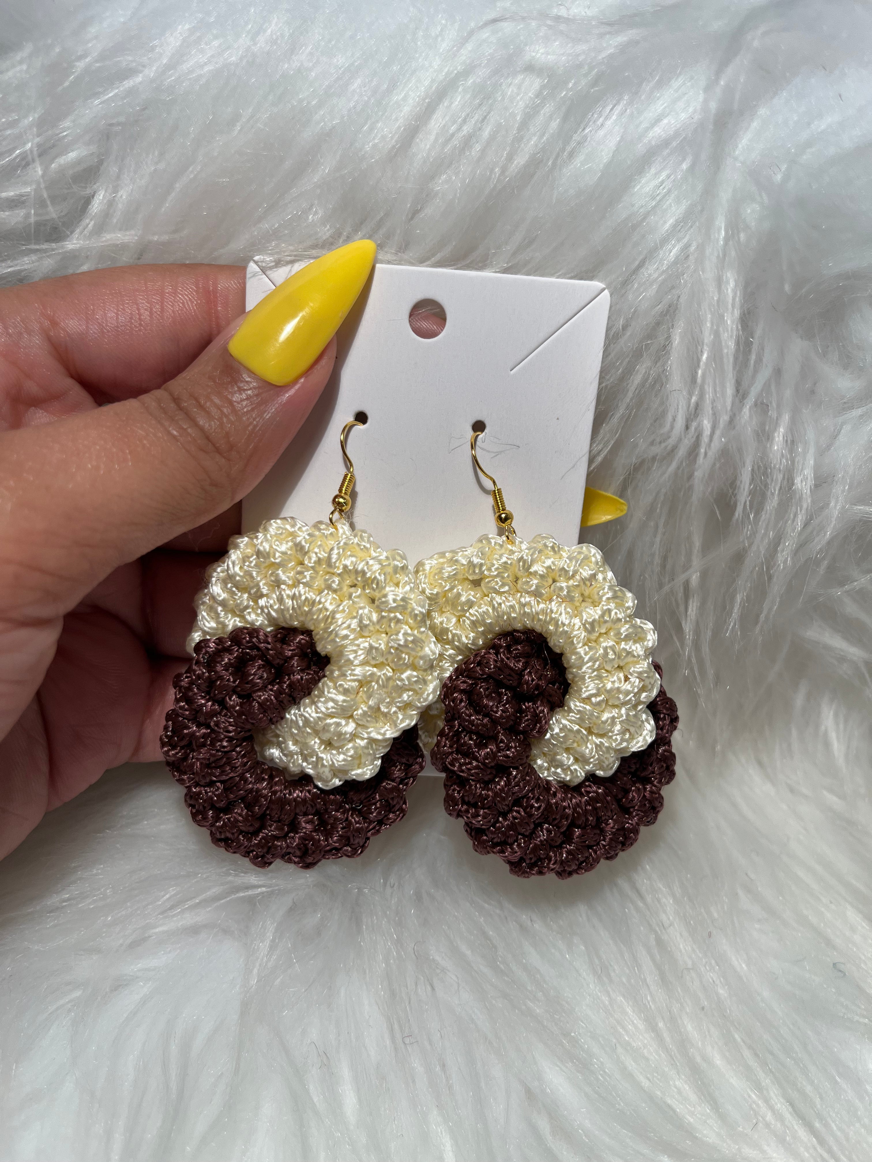 Duchess Earring –  Beige & Brown