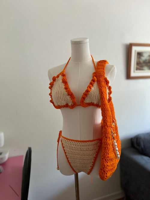 Duchess Bikini - Beige & Orange